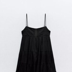 ZARA mini black tiered dress